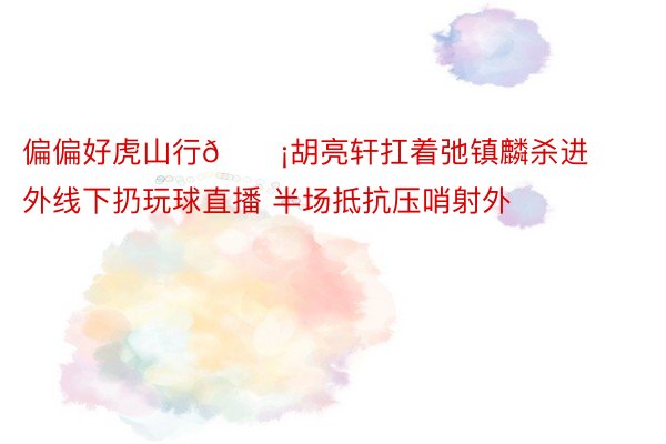 偏偏好虎山行😡胡亮轩扛着弛镇麟杀进外线下扔玩球直播 半场抵抗压哨射外